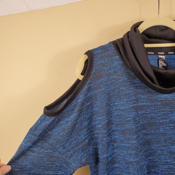 RBX Hacci Cowl Neck Cold Shoulder Pullover Size L - Picture 4 of 12